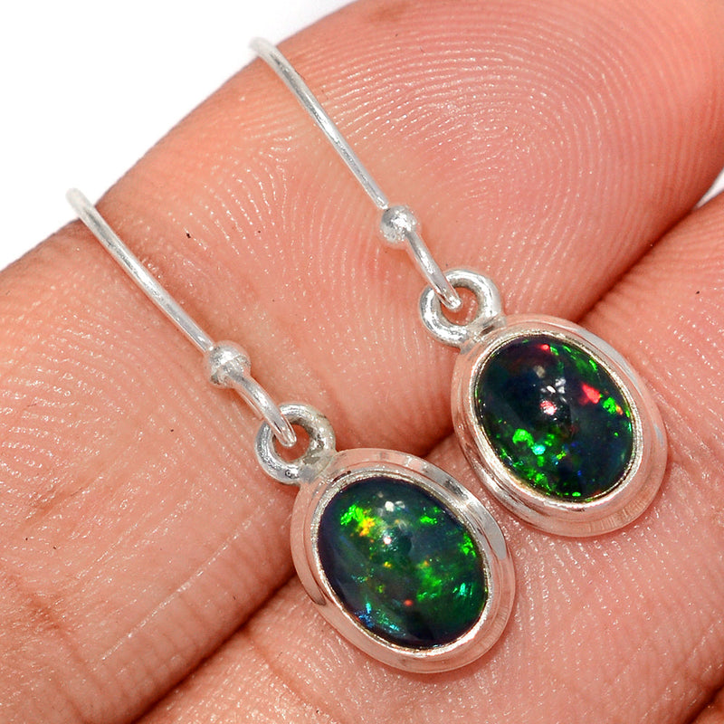 1.1" Chalama Black Opal Earrings - CBOE72