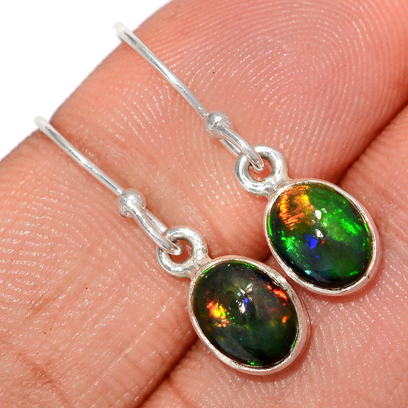 1.1" Chalama Black Opal Earrings - CBOE76