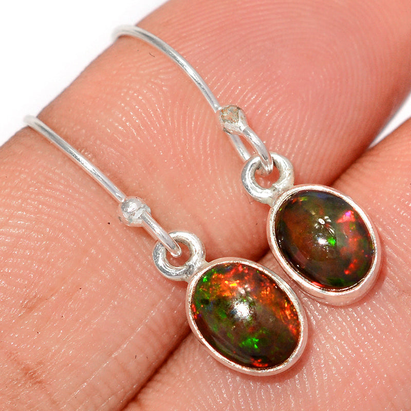 1.1" Chalama Black Opal Earrings - CBOE82