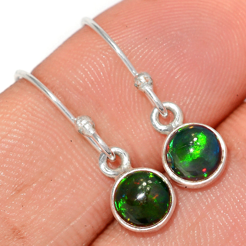 1" Chalama Black Opal Earrings - CBOE84