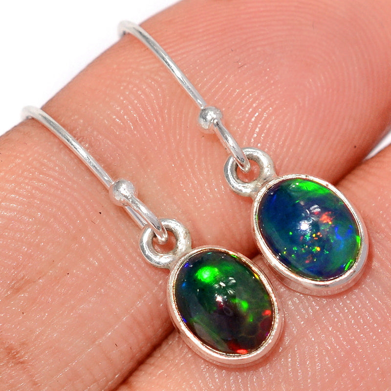 1.1" Chalama Black Opal Earrings - CBOE85