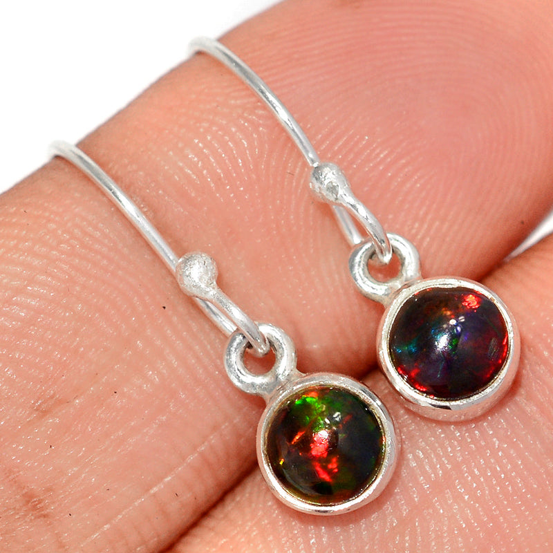 1" Chalama Black Opal Earrings - CBOE86