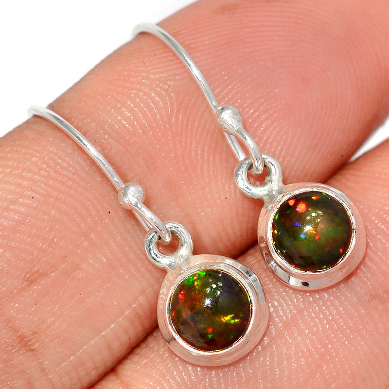 1" Chalama Black Opal Earrings - CBOE88