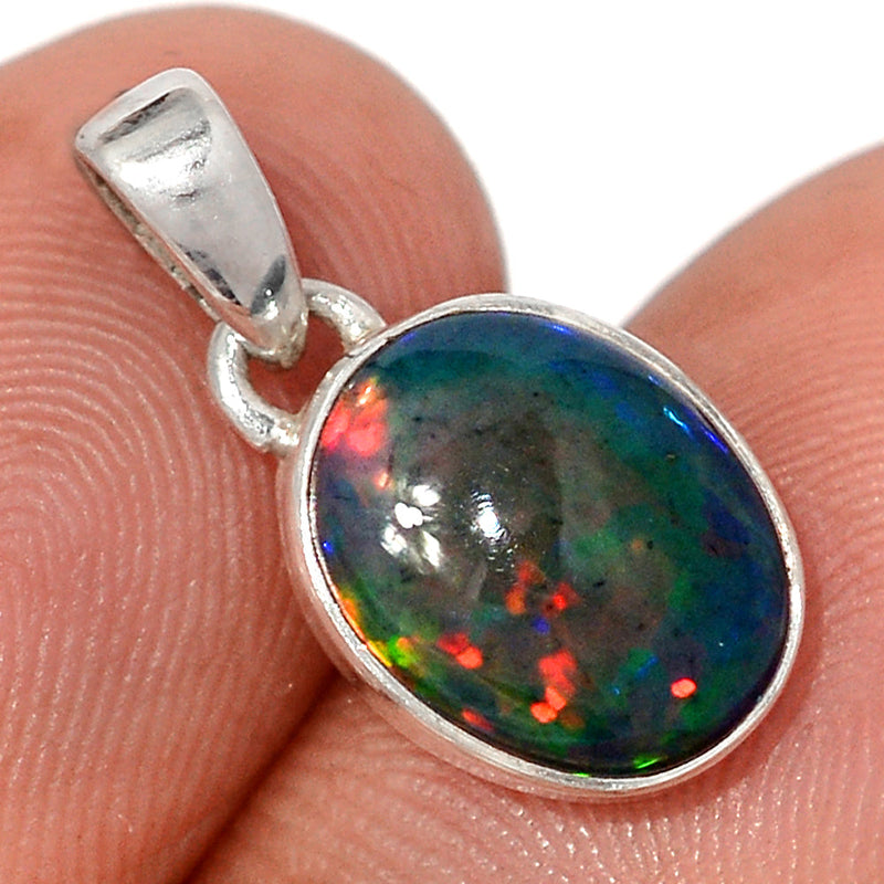 0.7" Chalama Black Opal Pendants - CBOP700