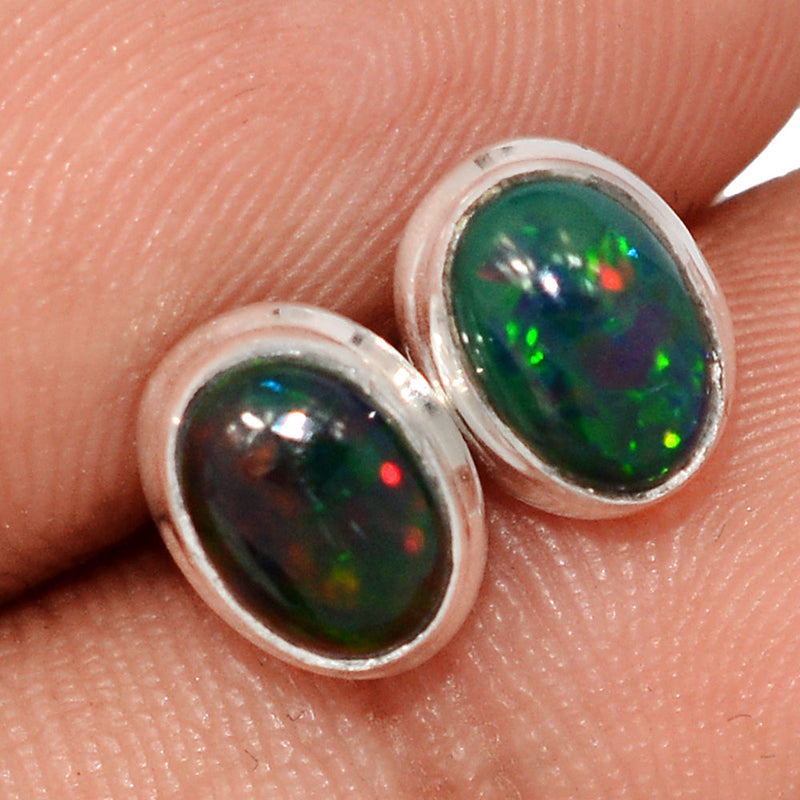 Chalama Black Opal Studs - CBOS64