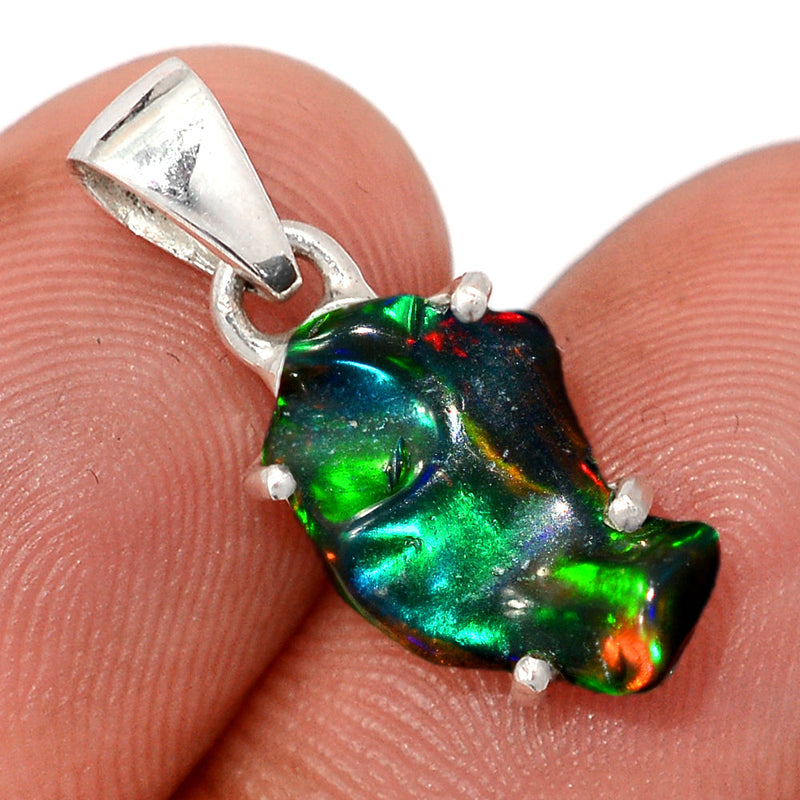 1" Claw - Chalama Black Opal Polish Rough Pendants - CBRP12