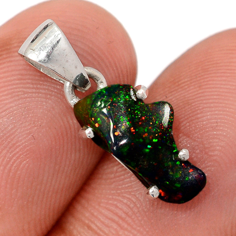 1" Claw - Chalama Black Opal Polish Rough Pendants - CBRP15