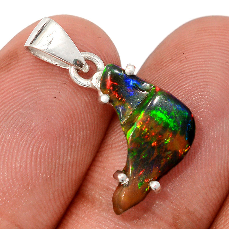 1" Claw - Chalama Black Opal Polish Rough Pendants - CBRP24