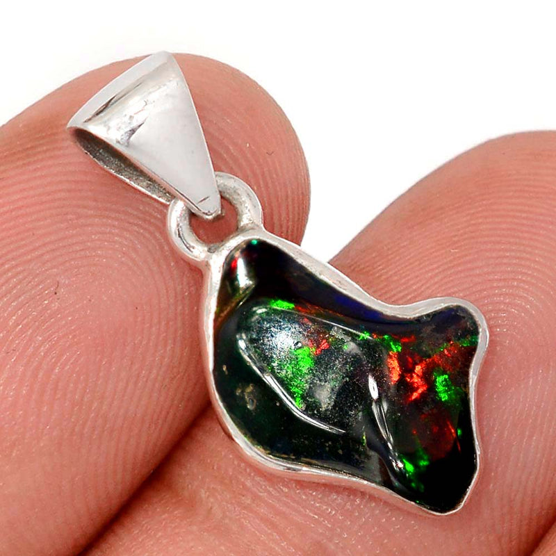 0.8" Chalama Black Opal Rough Pendants - CBRP34