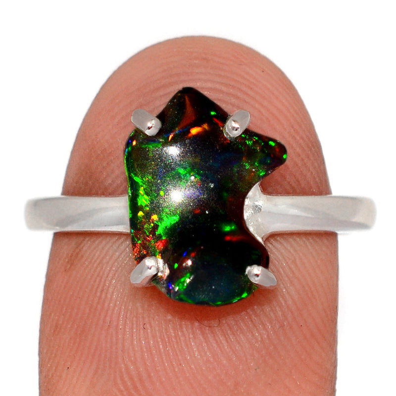Claw - Chalama Black Opal Polish Rough Ring - CBRR10