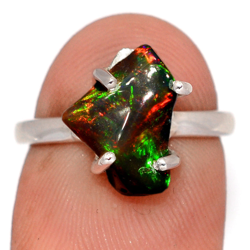 Claw - Chalama Black Opal Polish Rough Ring - CBRR15