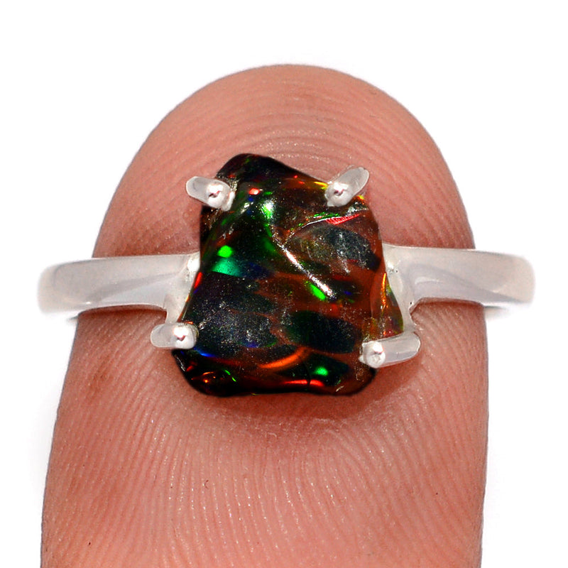 Claw - Chalama Black Opal Polish Rough Ring - CBRR19