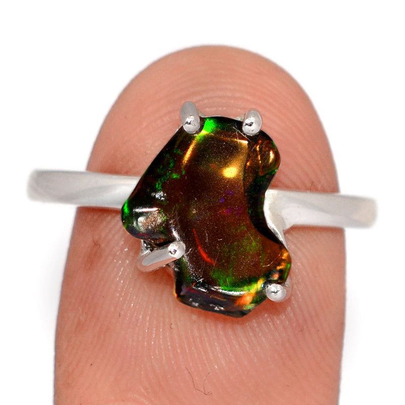 Claw - Chalama Black Opal Polish Rough Ring - CBRR1
