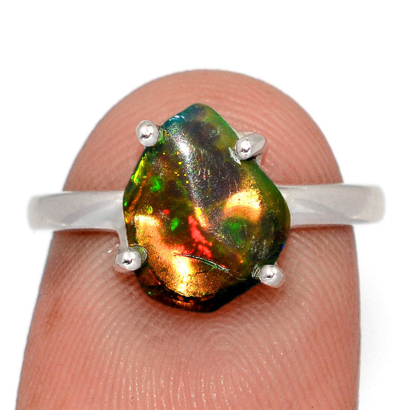 Claw - Chalama Black Opal Polish Rough Ring - CBRR23