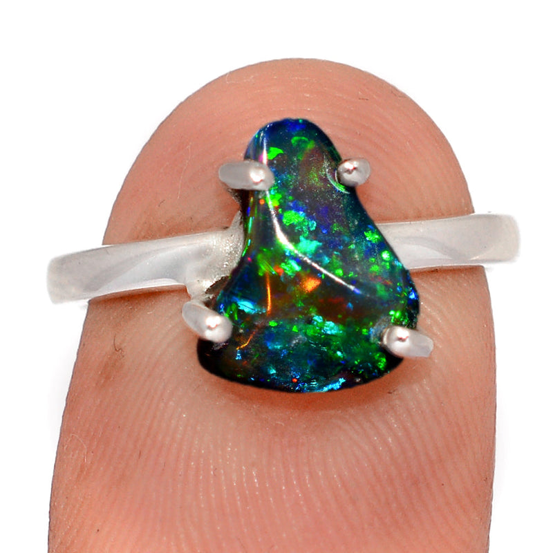 Claw - Chalama Black Opal Polish Rough Ring - CBRR2