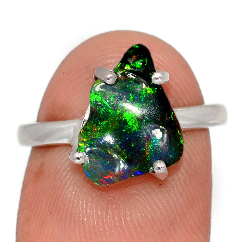Claw - Chalama Black Opal Polish Rough Ring - CBRR3