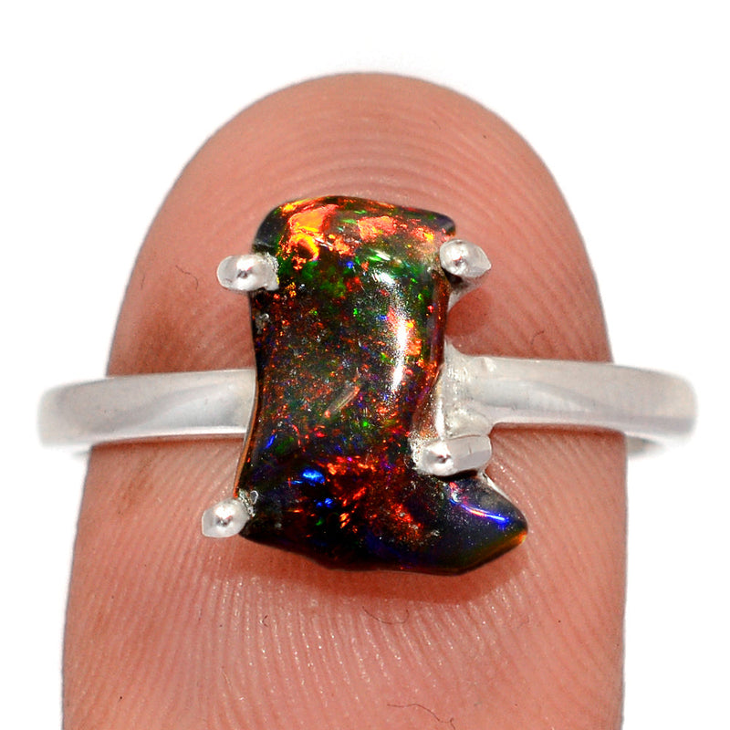 Claw - Chalama Black Opal Polish Rough Ring - CBRR6