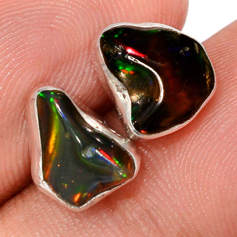 Chalama Black Opal Rough Studs - CBRS10