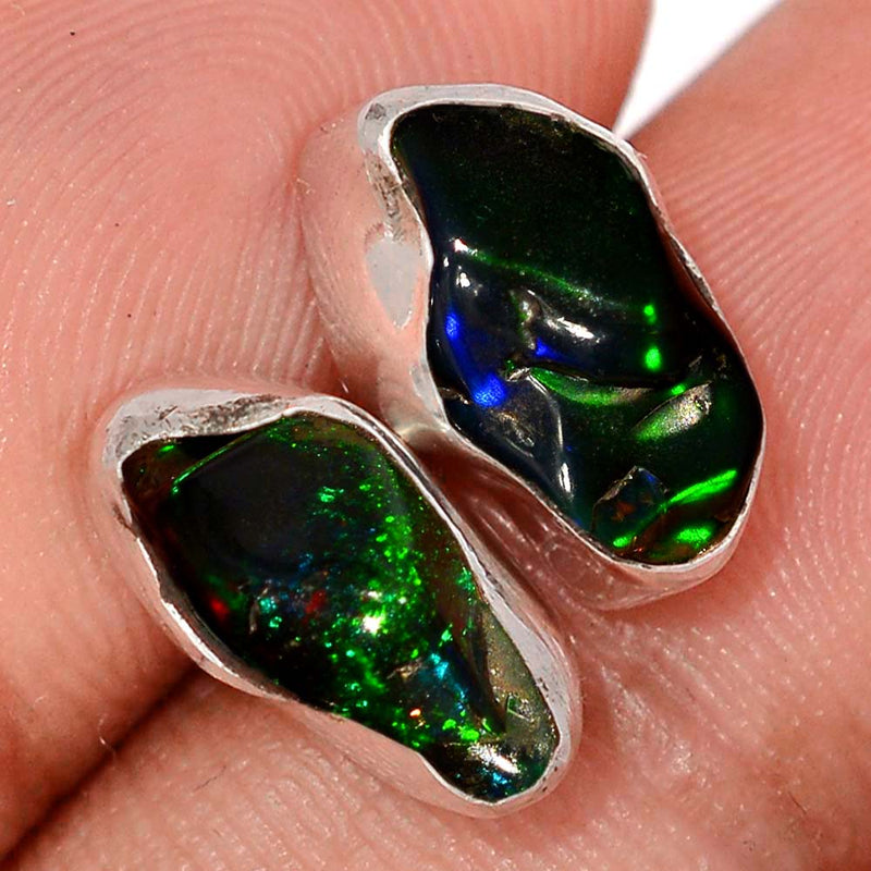 Chalama Black Opal Rough Studs - CBRS5