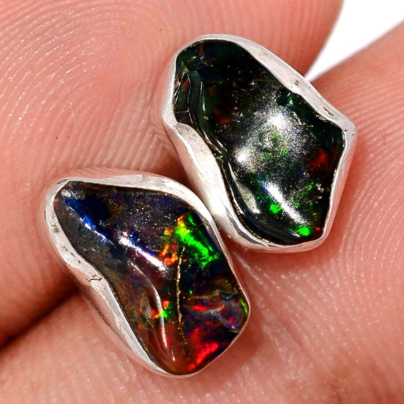 Chalama Black Opal Rough Studs - CBRS7
