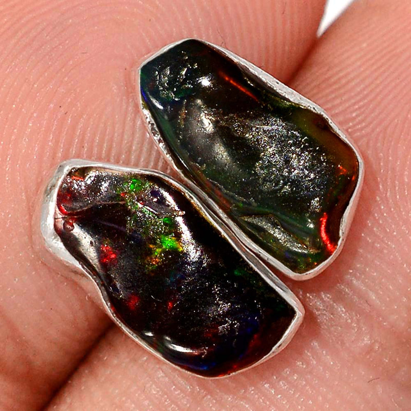 Chalama Black Opal Rough Studs - CBRS9