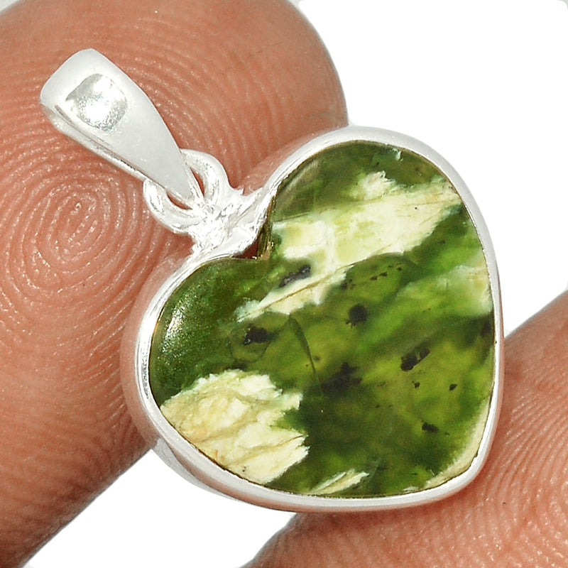 1" Heart - Chrome Chalcedony Pendants - CCDP268