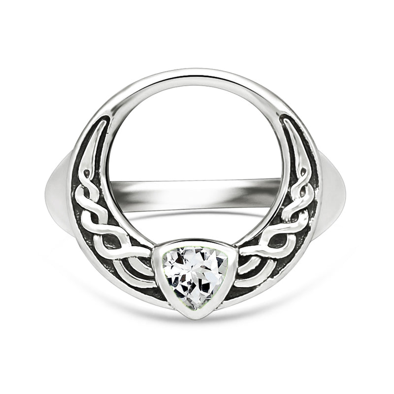 Celtic - White Topaz Ring - CCR505-WT Catalogue