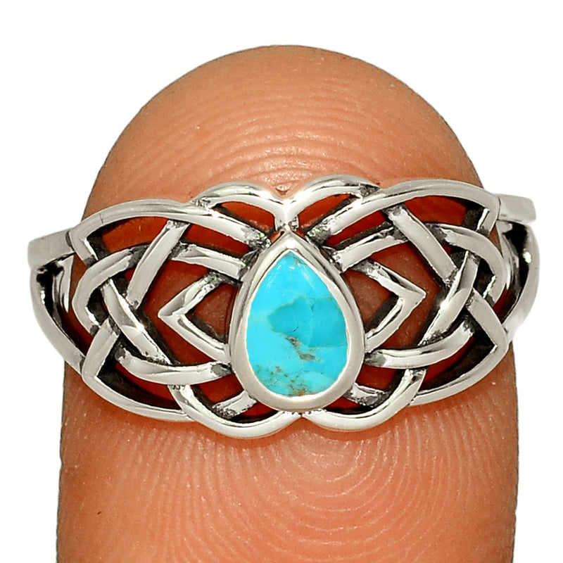 Celtic Design - Blue Mohave Turquoise Ring - CCR508-BMT Catalogue