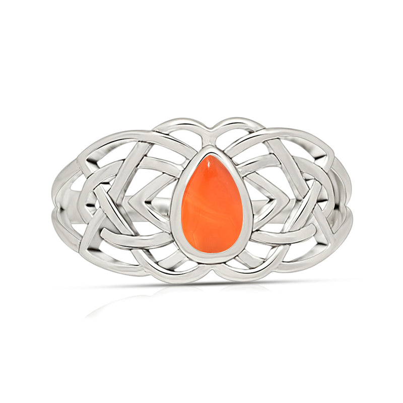 Celtic Design - Carnelian Ring - CCR508-CRN Catalogue