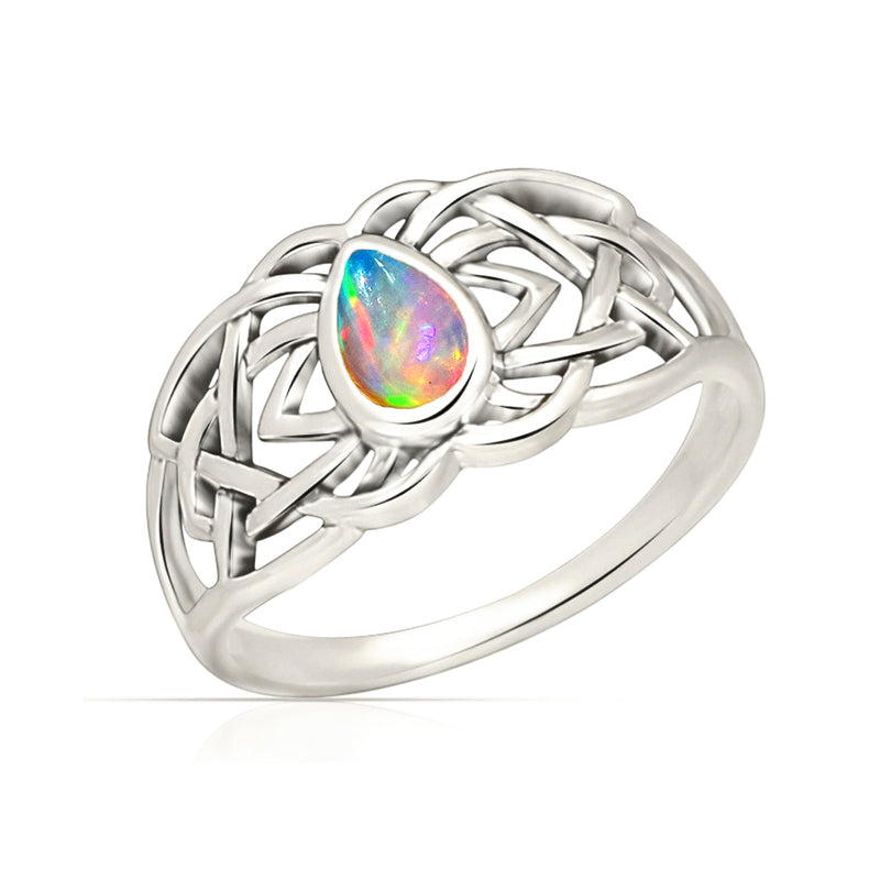 Celtic Design - Ethiopian Opal Ring - CCR508-EO Catalogue
