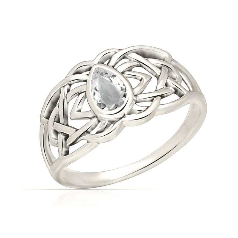 Celtic Design - Petalite Faceted Ring - CCR508-PTF Catalogue