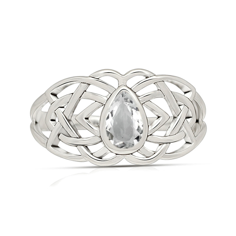 Celtic Design - Petalite Faceted Ring - CCR508-PTF Catalogue