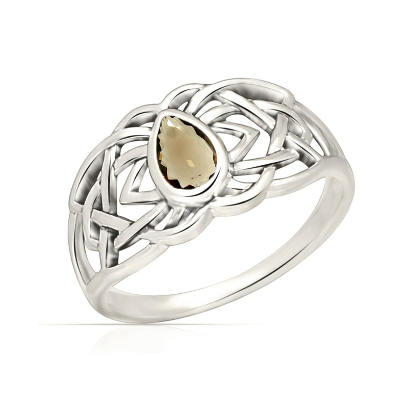 Celtic Design - Smokey Quartz Ring - CCR508-SQ Catalogue