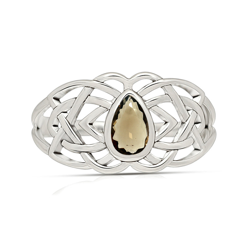 Celtic Design - Smokey Quartz Ring - CCR508-SQ Catalogue