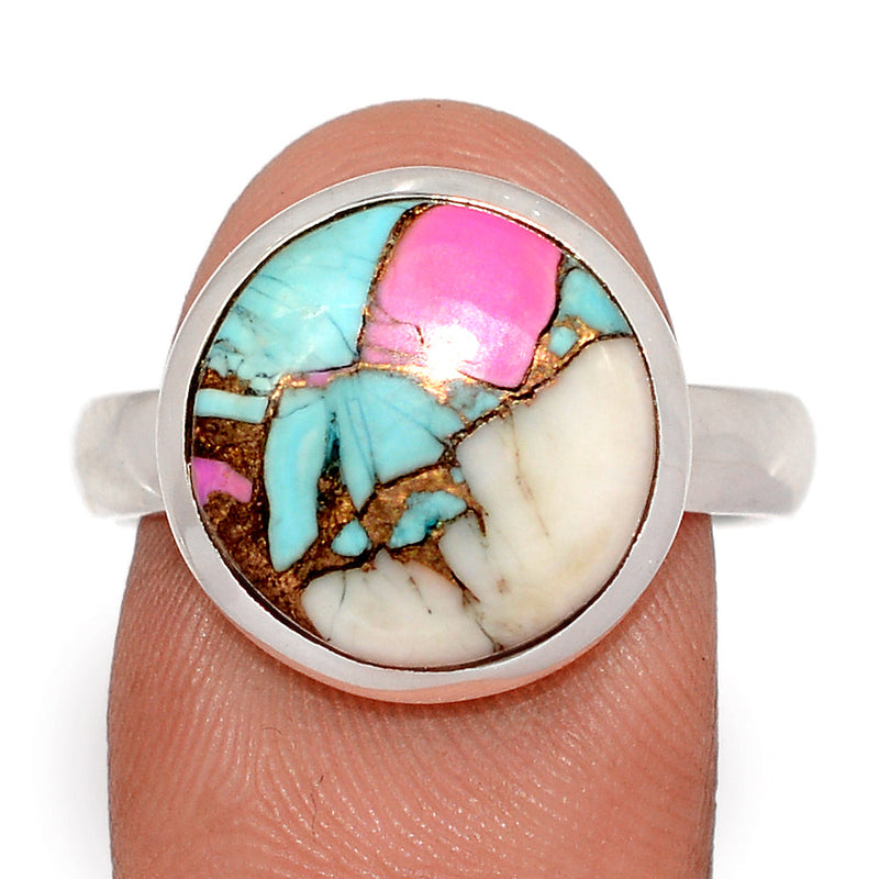 Cotton Candy Dahlia Turquoise Ring - CCTR101