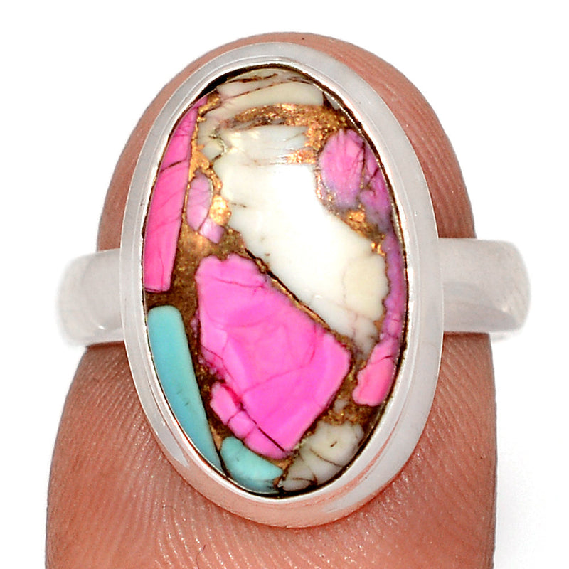 Cotton Candy Dahlia Turquoise Ring - CCTR103