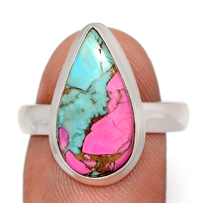 Cotton Candy Dahlia Turquoise Ring - CCTR105