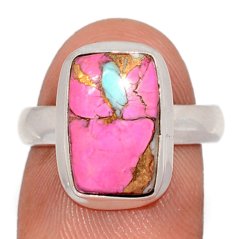 Cotton Candy Dahlia Turquoise Ring - CCTR70