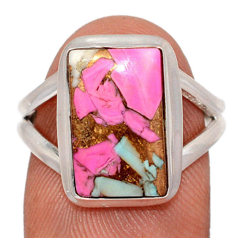 Cotton Candy Dahlia Turquoise Ring - CCTR83