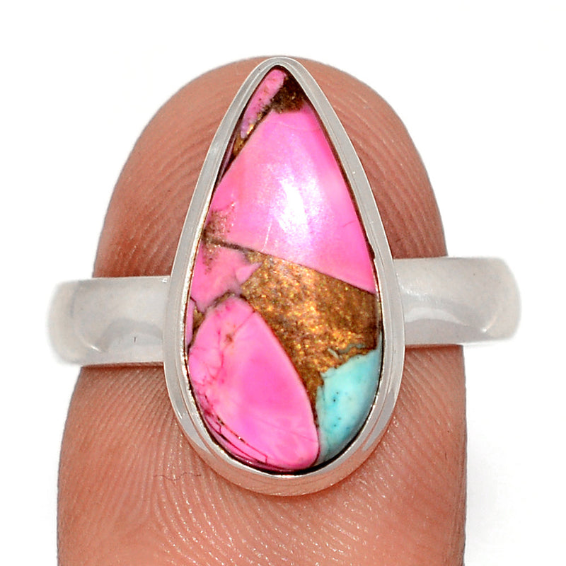 Cotton Candy Dahlia Turquoise Ring - CCTR87