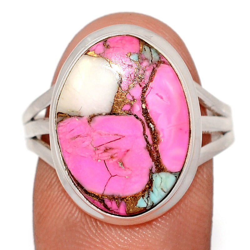 Cotton Candy Dahlia Turquoise Ring - CCTR89