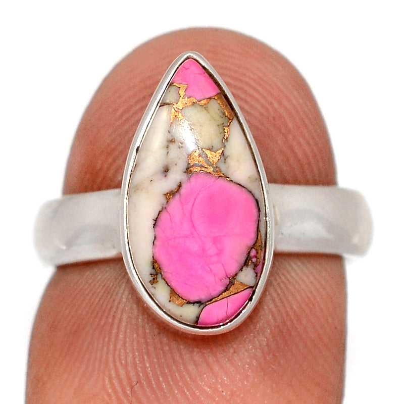 Cotton Candy Dahlia Turquoise Ring - CCTR90