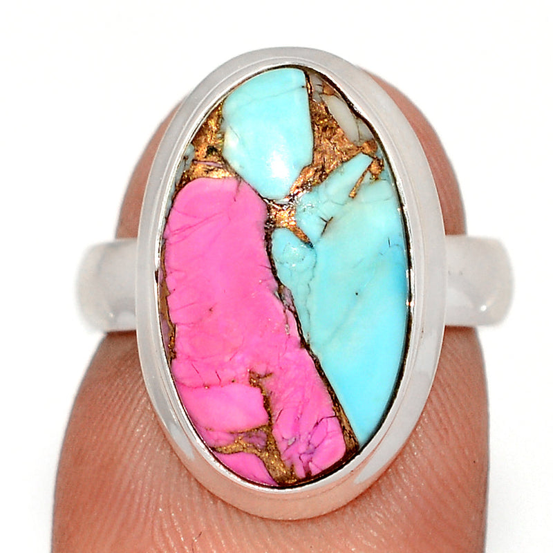 Cotton Candy Dahlia Turquoise Ring - CCTR98