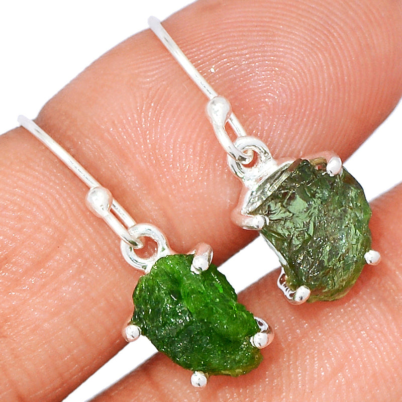 1.1" Claw - Chrome Diopside Earrings - CDSE4