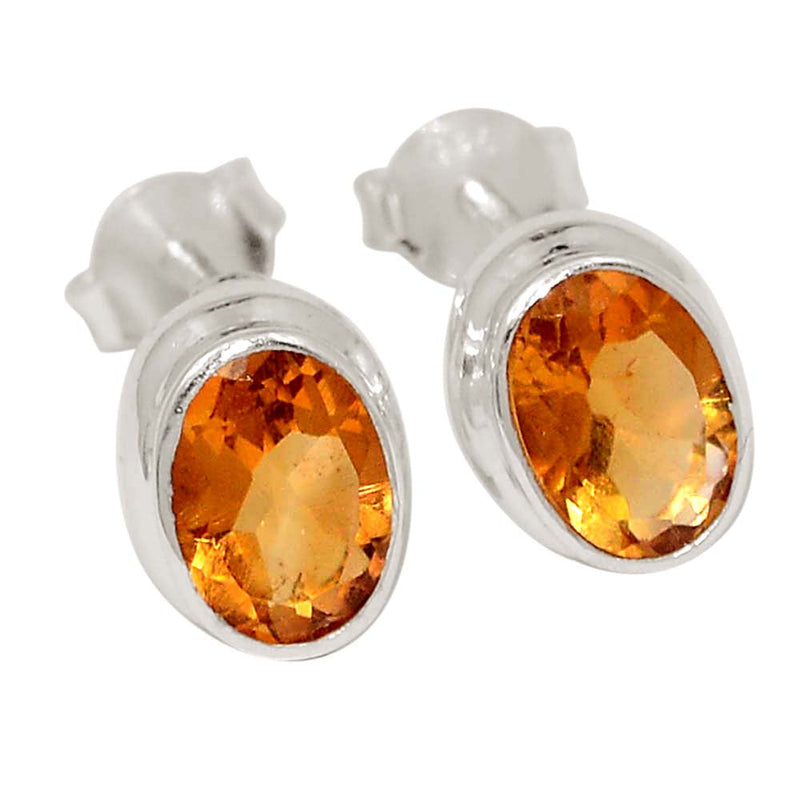 Mandarin Citrine Studs - CITS926