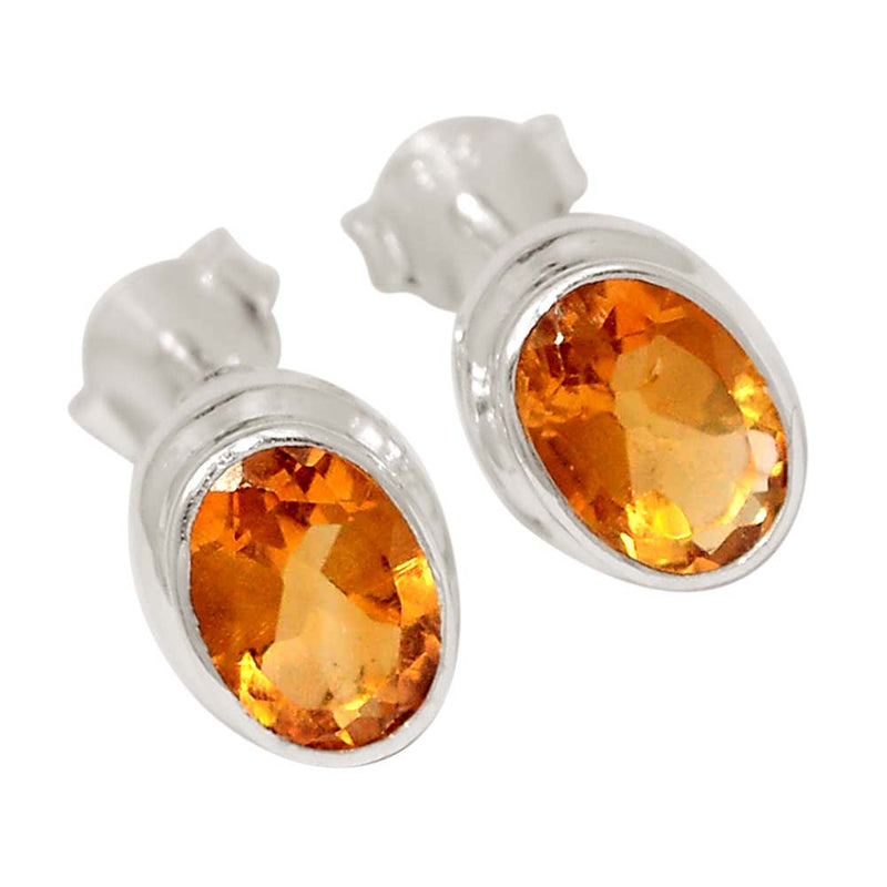 Mandarin Citrine Studs - CITS927