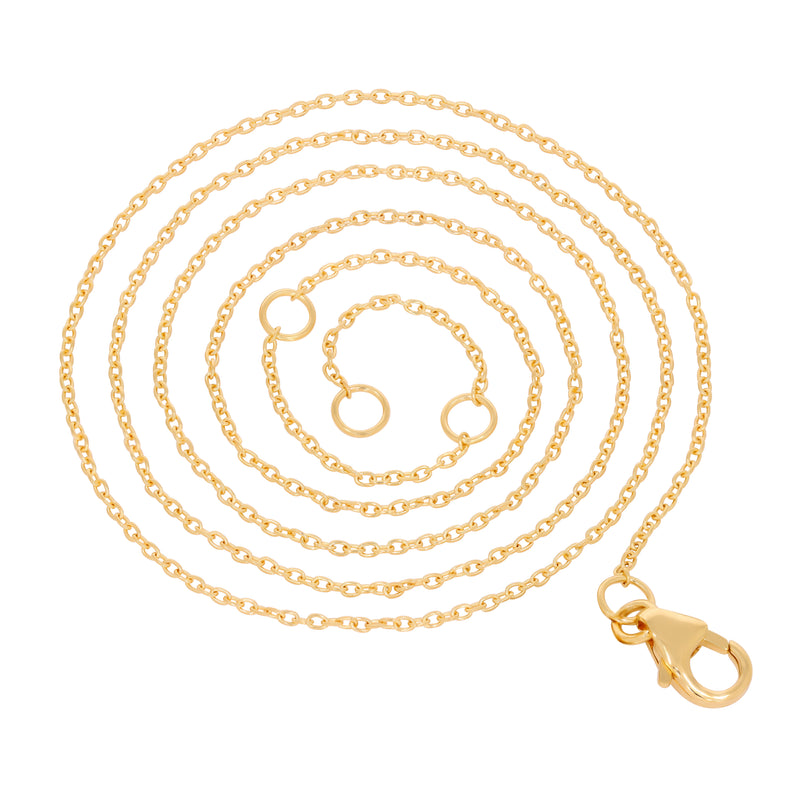 0.95 MM - 18k Gold Vermeil - Cable Chain - CL25 G