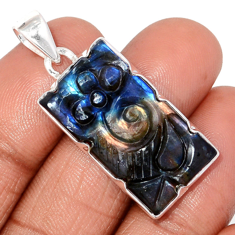 1.6" Carving Labradorite Pendants - CLBP762