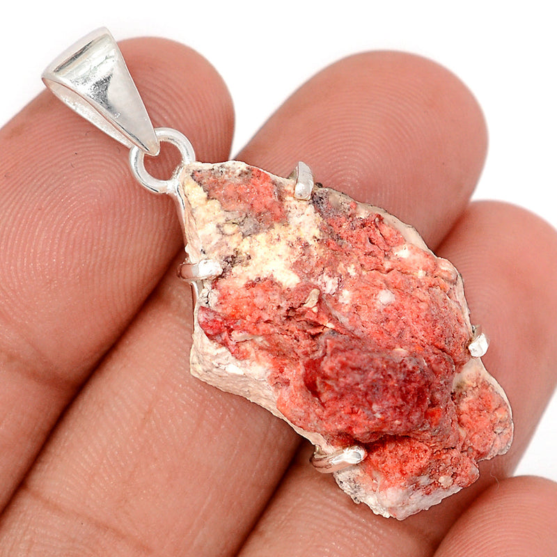 1.7" Claw - Cinnabar Rough Pendants - CNRP49