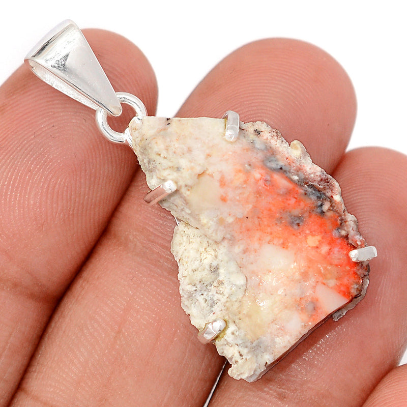 1.6" Claw - Cinnabar Rough Pendants - CNRP53